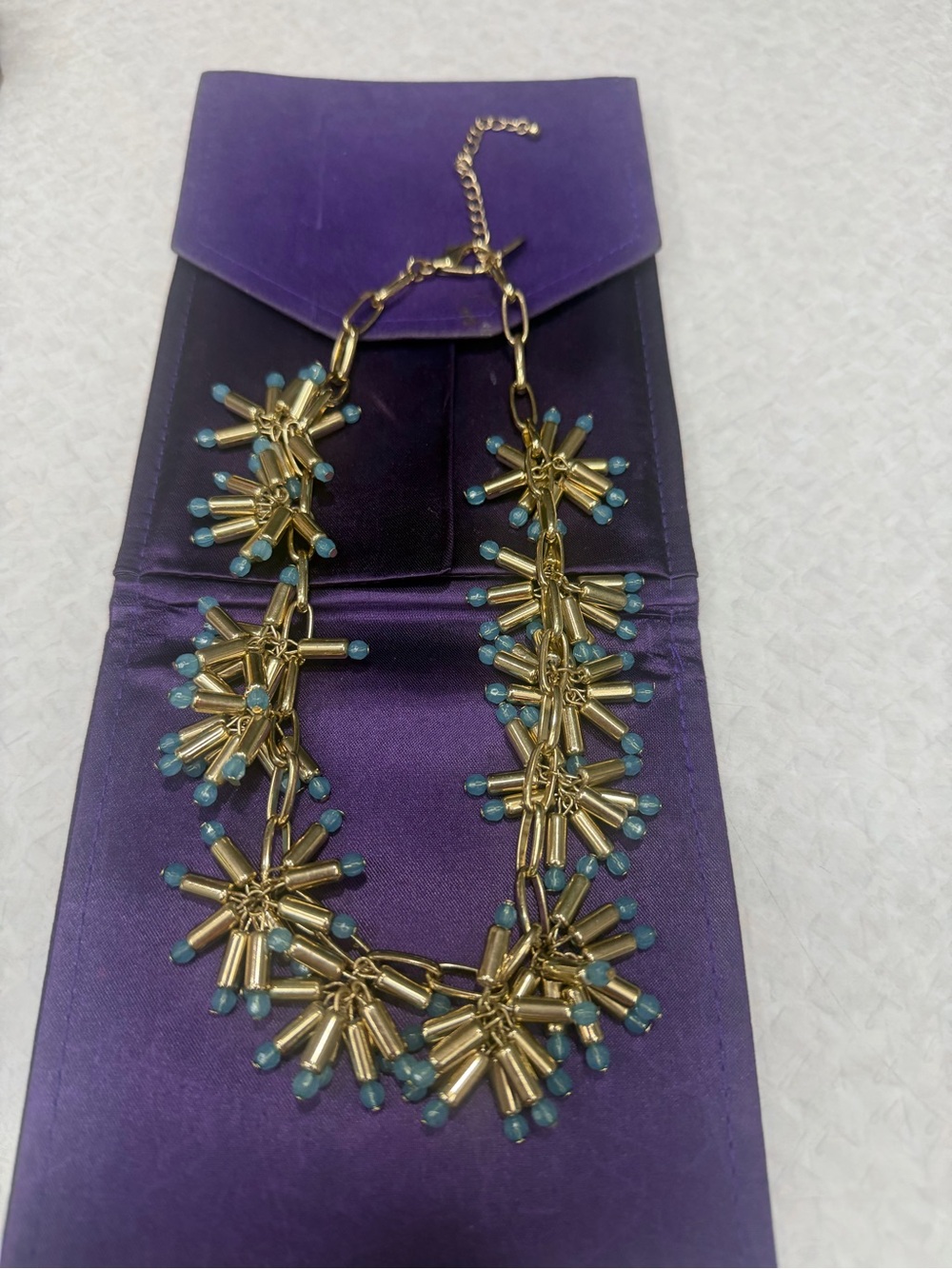 Ladies necklace bib style 19” using extender